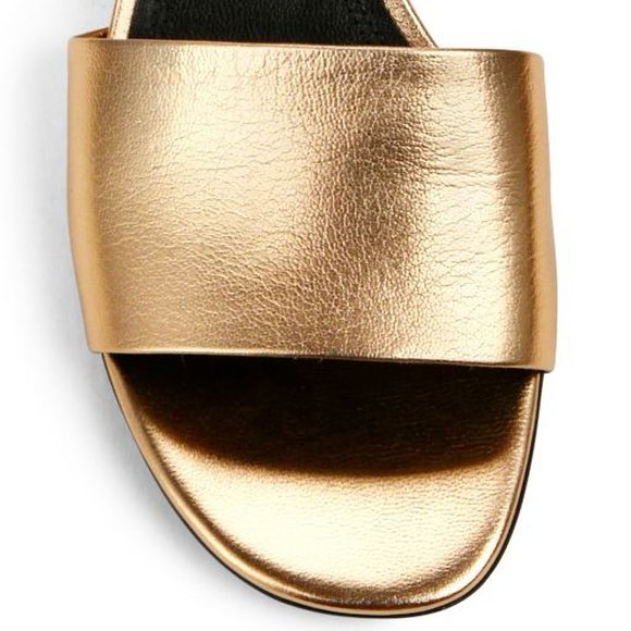 Alexander Wang Lou Metallic Sandals Slide Sz 37.5 - Picture 4 of 4